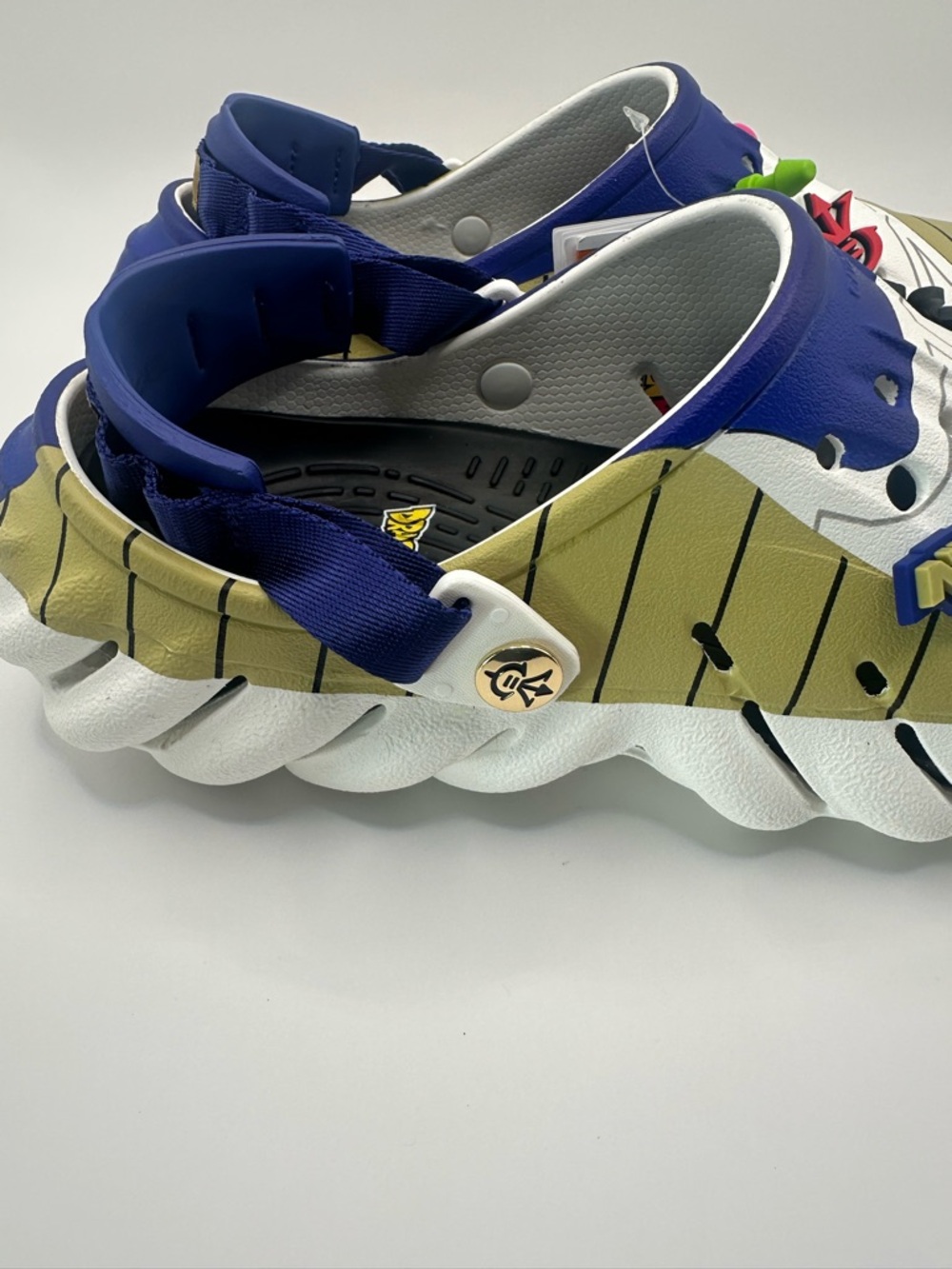 CROCS Dragon Ball Z Themed White, Blue & Tan Classic Clog - Picture 4 of 8